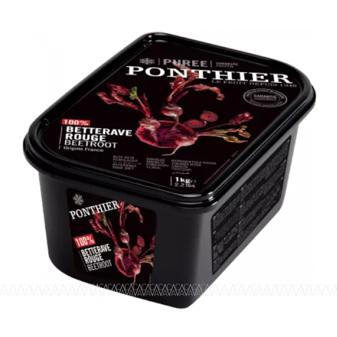 Ponthier Κατεψυγμένος Πουρές Beetroot 100% (Παντζάρι) 1kg Χωρίς Ζάχαρη