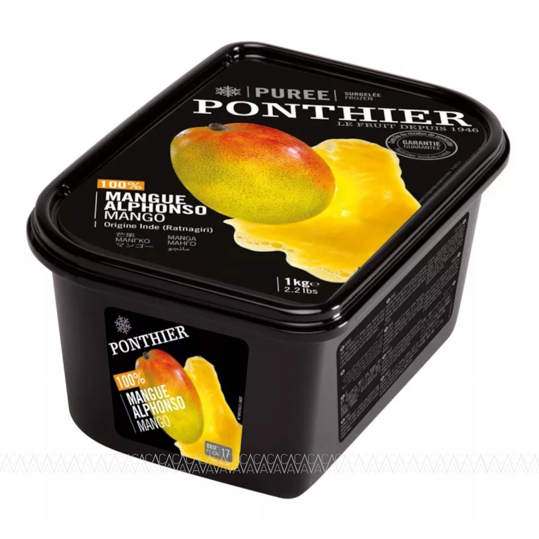 Ponthier Κατεψυγμένος Πουρές Mango 100% (Μάνγκο) 1kg Χωρίς Ζάχαρη