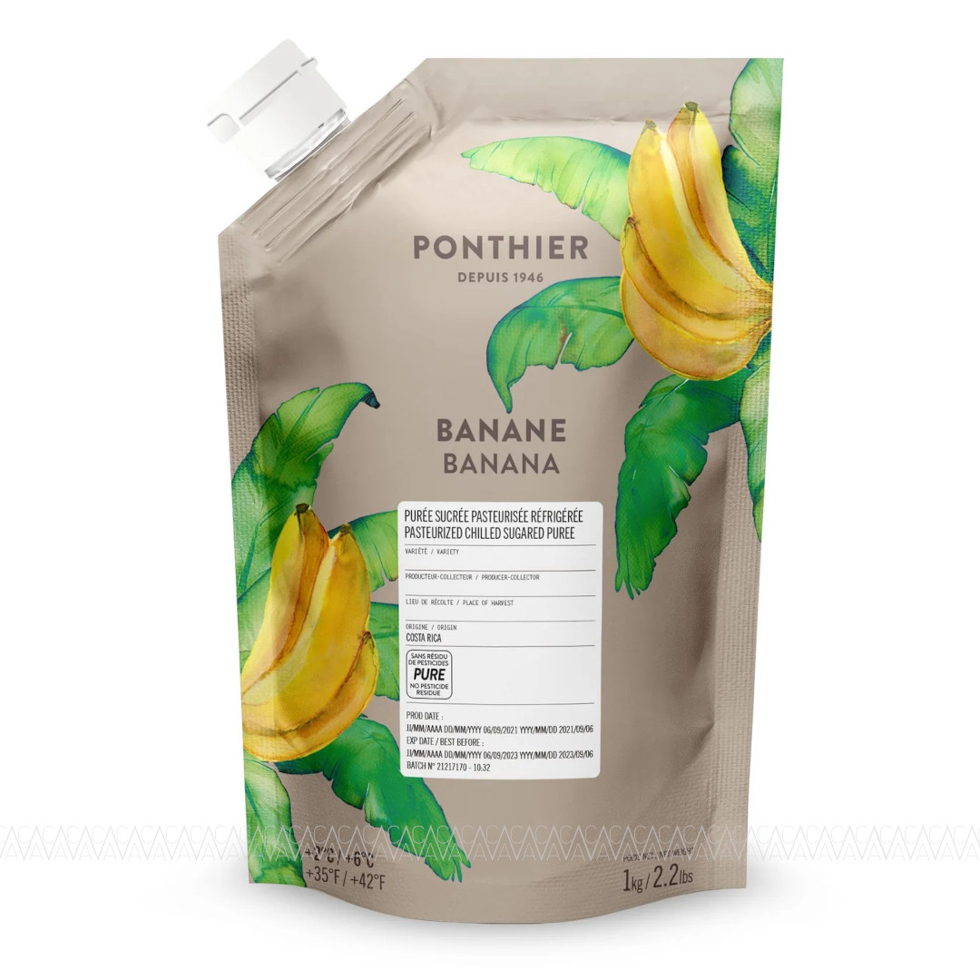 Ponthier Chilled Πουρές Συντήρησης Banana (Μπανάνα) 1kg