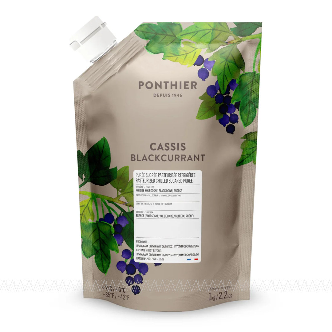 Ponthier Chilled Πουρές Συντήρησης Blackcurrant 100% (Φραγκοστάφυλλο) 1kg