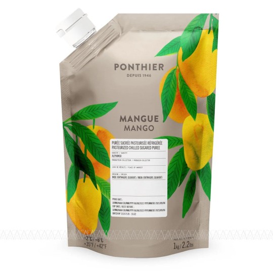 Ponthier Chilled Πουρές Συντήρησης Mango (Μάνγκο) 1kg