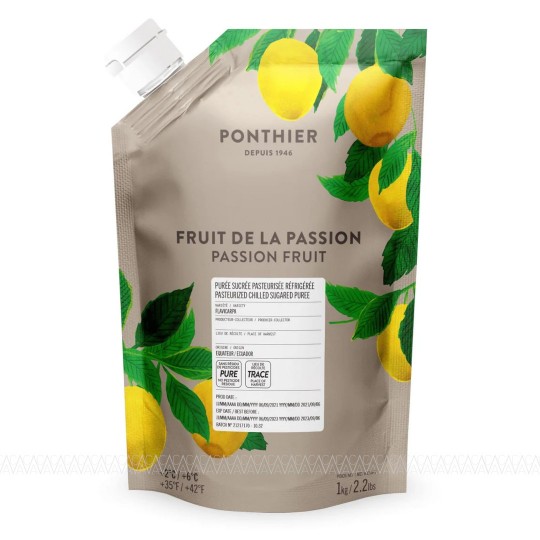 Ponthier Chilled Πουρές Συντήρησης Passion Fruit (Φρούτο του Πάθους) 1kg