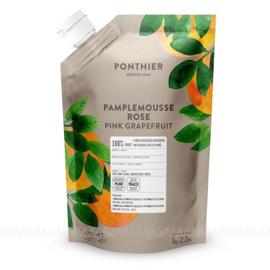 Ponthier Chilled Πουρές Συντήρησης Pink Grapefruit 100% (Ροζ Γκρέιπφρουτ) 1kg