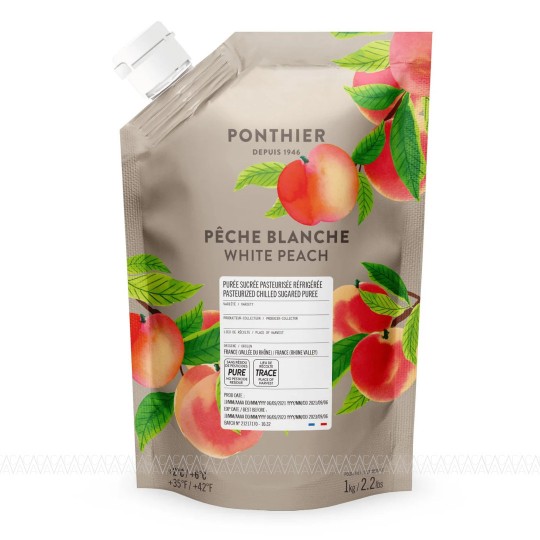 Ponthier Chilled Πουρές Συντήρησης White Peach (Λευκόσαρκο Ροδάκινο) 1kg