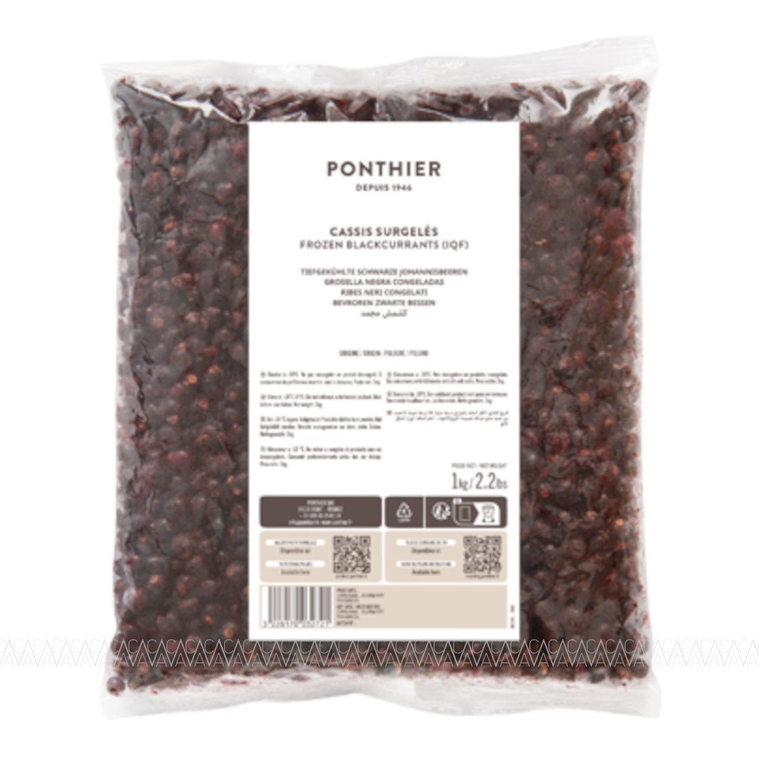 Ponthier Frozen Fruits Blackcurrant (Κατεψυγμένα Φραγκοστάφυλλα) 1kg