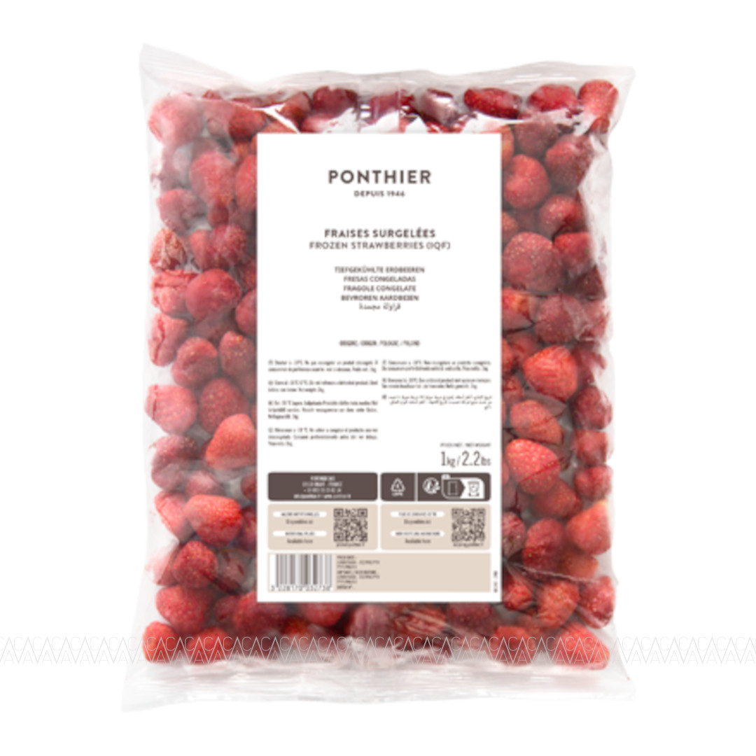 Ponthier Frozen Fruits Strawberry (Κατεψυγμένες Φράουλες) 1kg