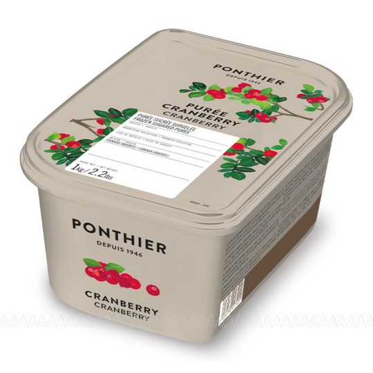 Ponthier Κατεψυγμένος Πουρές Cranberry (Κράνμπερι) 1kg