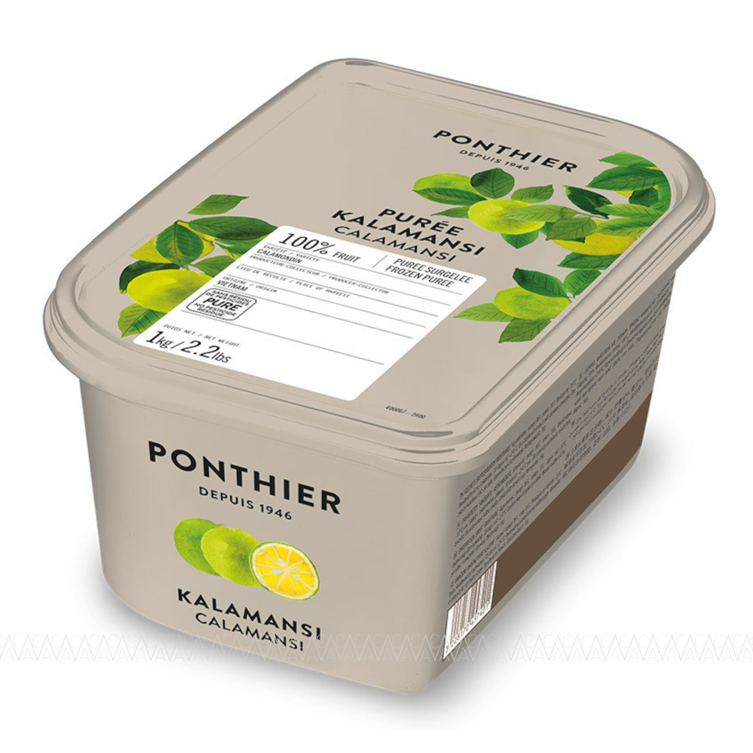 Ponthier Κατεψυγμένος Πουρές Calamansi 100% (Καλαμανσι) 1kg Χωρίς Ζάχαρη