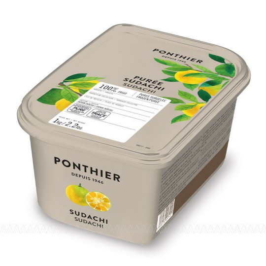 Ponthier Κατεψυγμένος Πουρές Sudachi 100% 1kg Χωρίς Ζάχαρη
