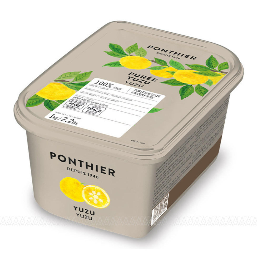 Ponthier Κατεψυγμένος Πουρές Yuzu 100% (Γιούζου) 1kg Χωρίς Ζάχαρη