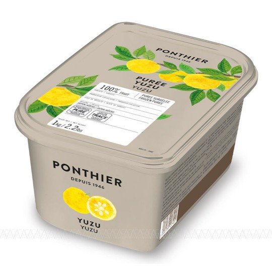 Ponthier Κατεψυγμένος Πουρές Yuzu 100% (Γιούζου) 1kg Χωρίς Ζάχαρη