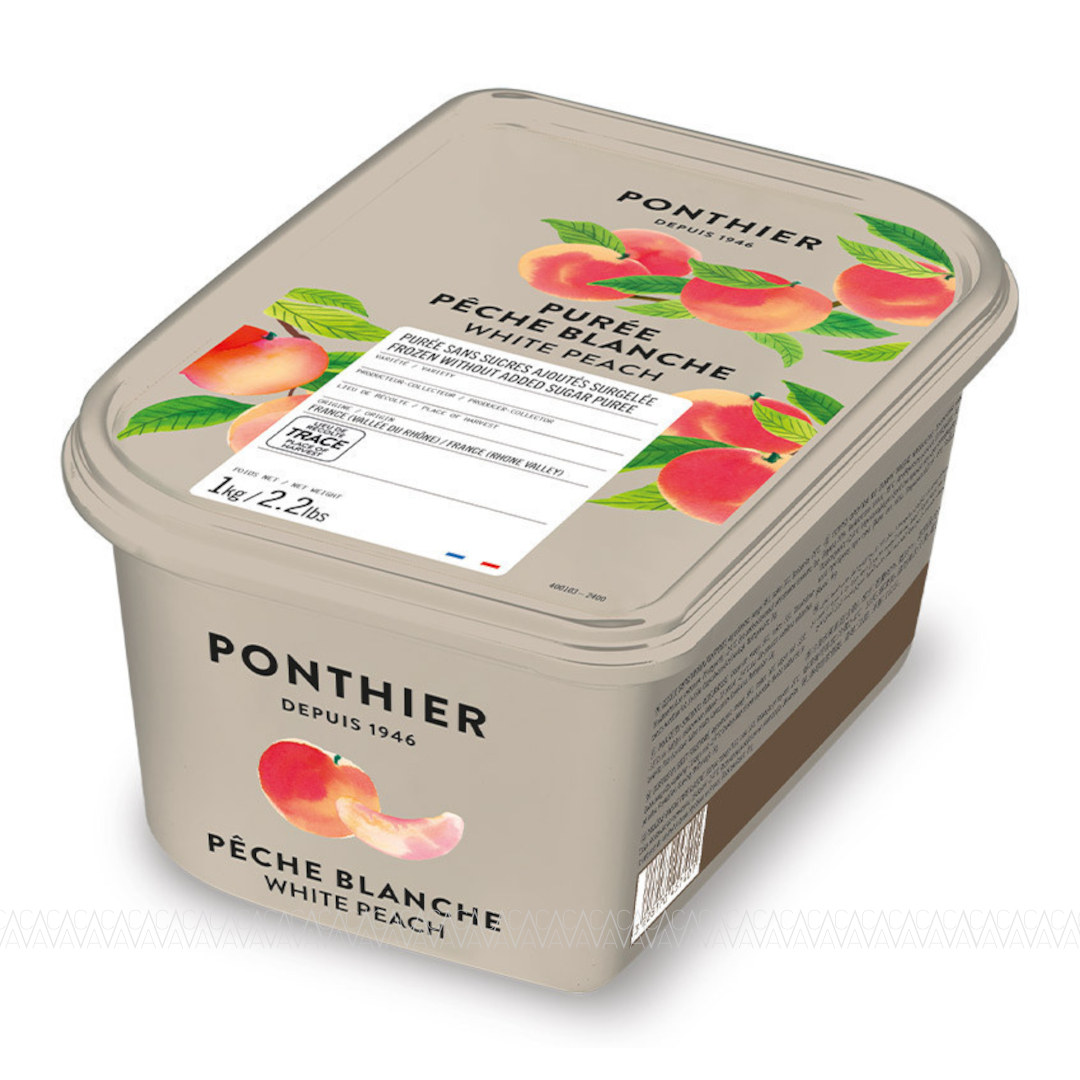 Ponthier Κατεψυγμένος Πουρές White Peach (Λευκόσαρκο Ροδάκινο) 1kg