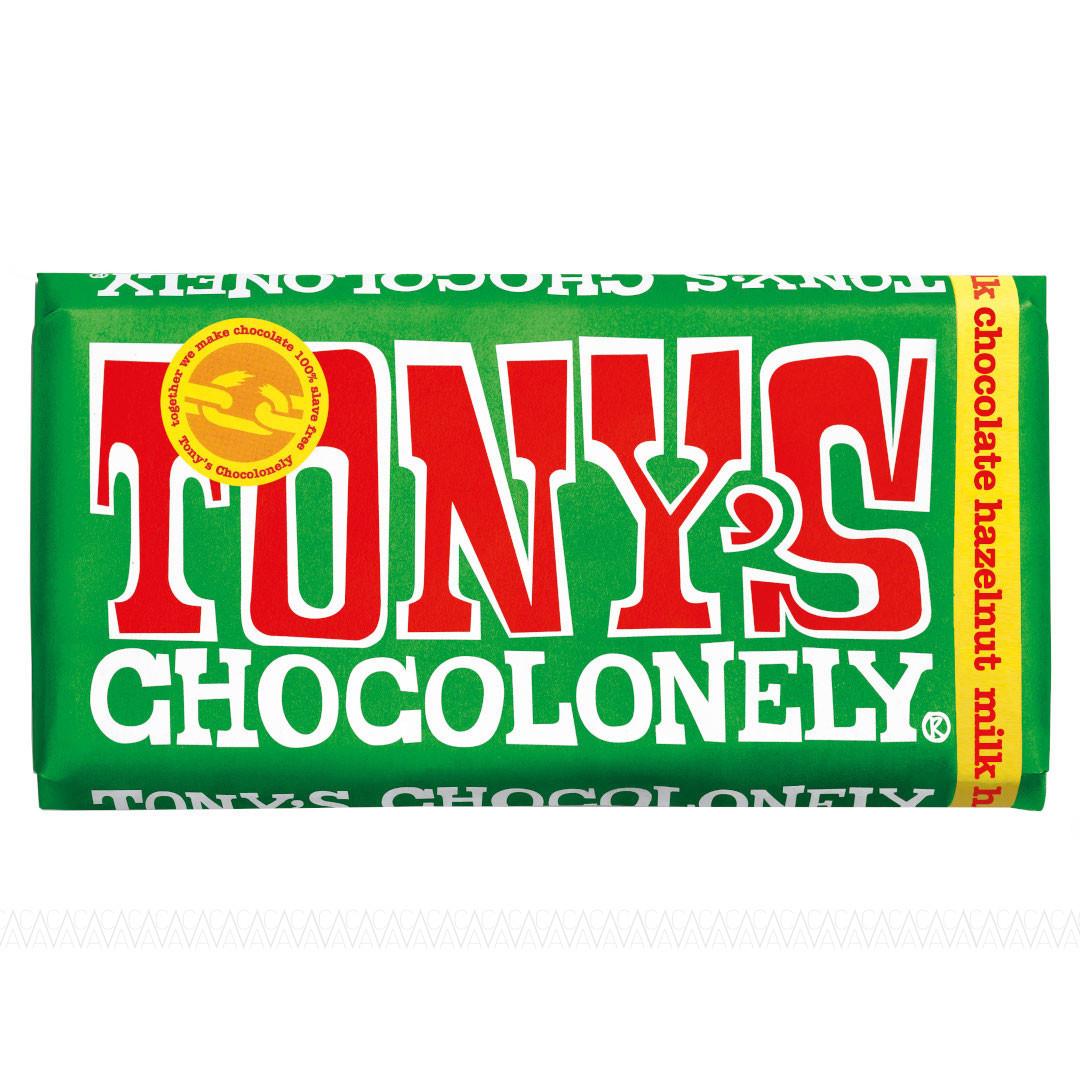 Tony's Chocolonely Σοκολάτα Γάλακτος με Φουντούκι 180g