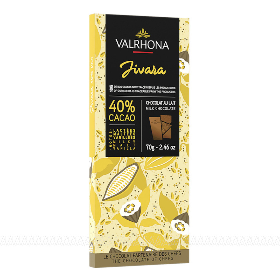 Valrhona Lait Jivara 40% Cacao Σοκολάτα Γάλακτος 70g