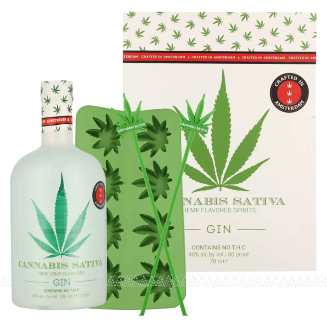 Cannabis Sativa Gin 700ml Gift Pack Με Παγοθήκη & Αναδευτήρα