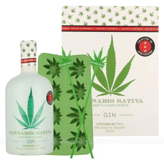 Cannabis Sativa Gin 700ml Gift Pack Με Παγοθήκη & Αναδευτήρα