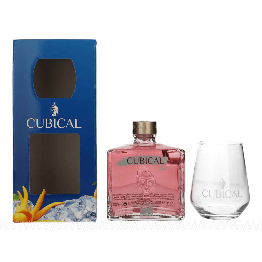 Cubical Kiss Gin 700ml Gift Pack Με Ποτήρι