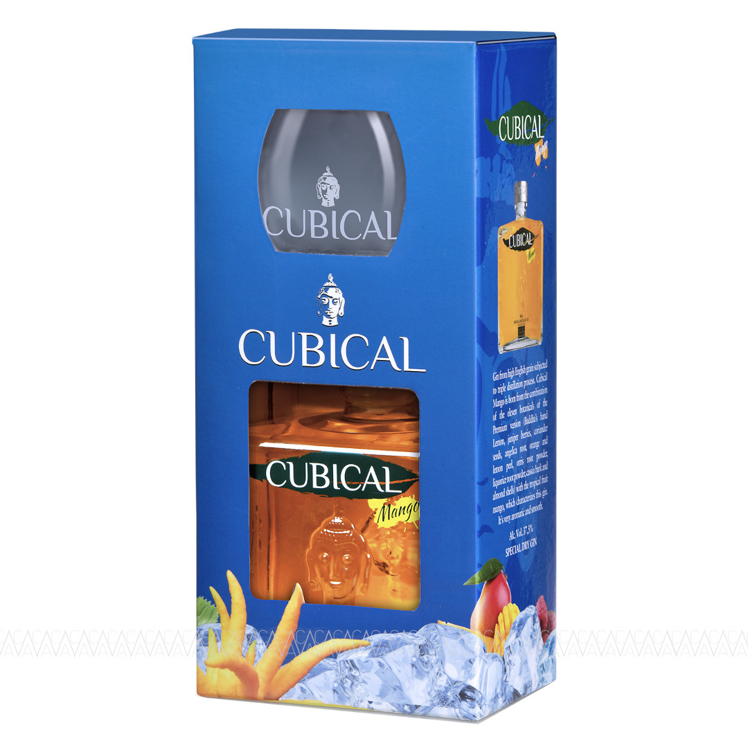 Cubical Mango Gin 700ml Gift Pack Με Ποτήρι