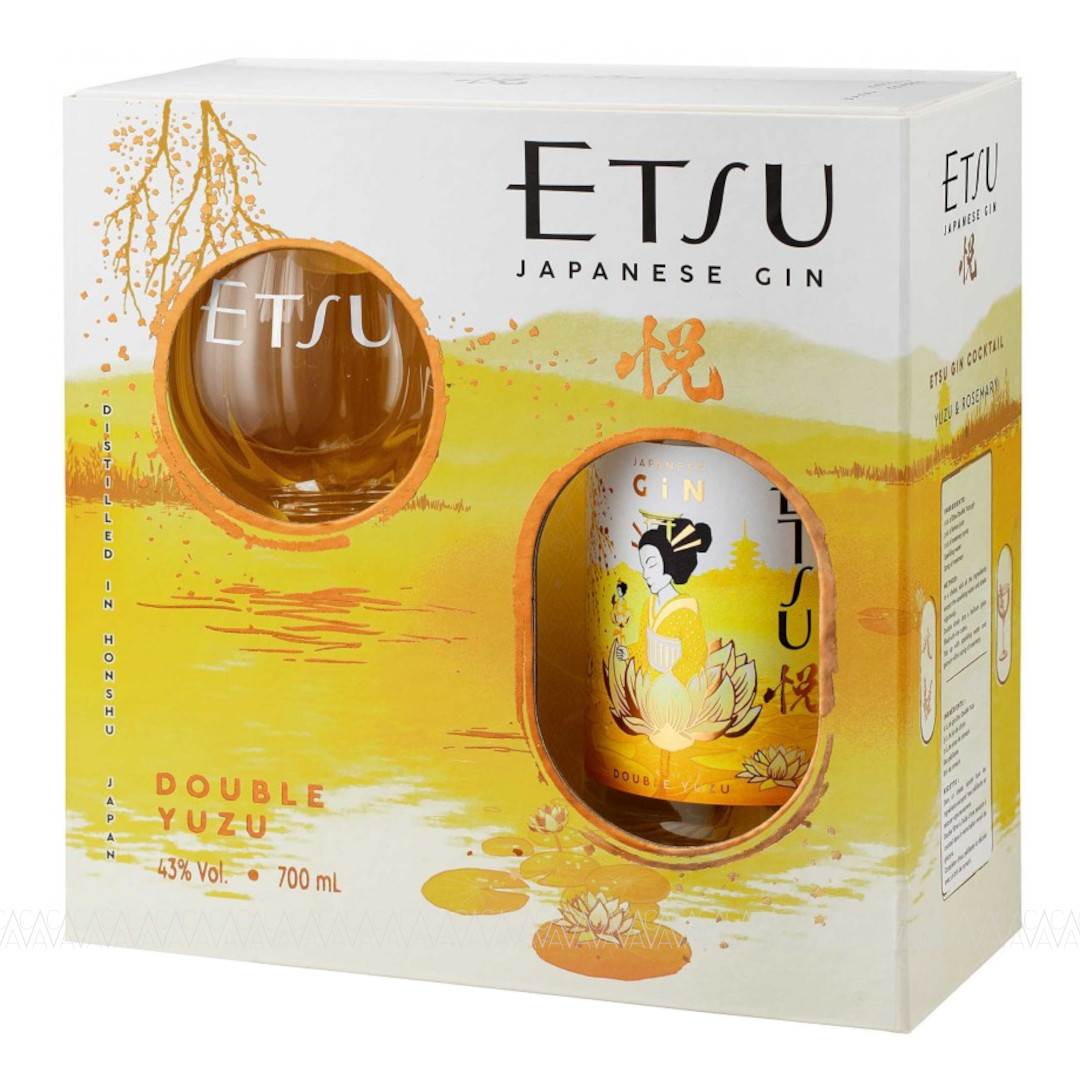 Etsu Double Yuzu Gin 700ml + Ποτήρι