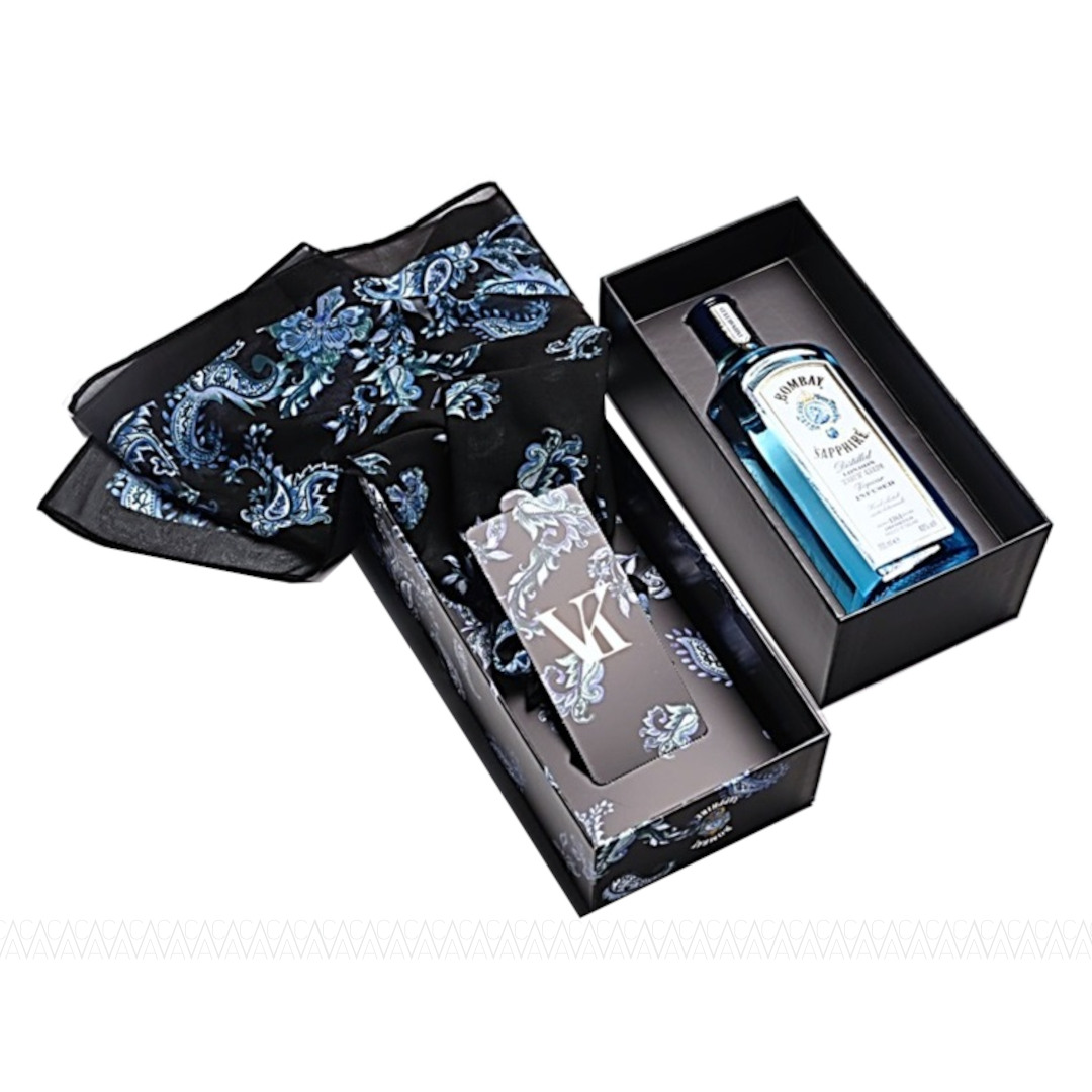 Bombay Sapphire X Vassia Kostara 2024 Limited Edition Gin 700ml Festive Gift Box με Δώρο Μαντήλι