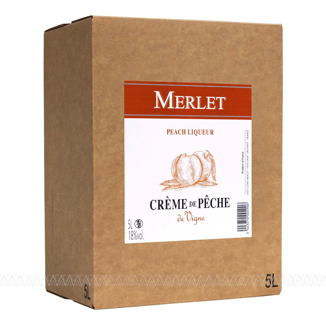 Merlet Creme de Peche (Ροδάκινο - Peach) Λικέρ Bag In Box Ασκός 5L