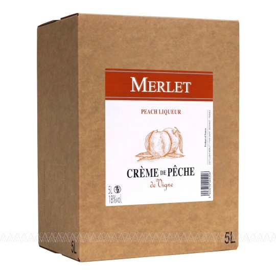 Merlet Creme de Peche (Ροδάκινο - Peach) Λικέρ Bag In Box Ασκός 5L