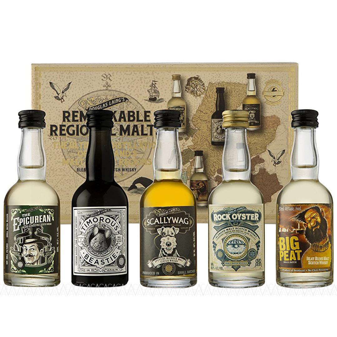 Douglas Laing's Remarkable Regional Whisky Miniature Gift Pack 5x50ml