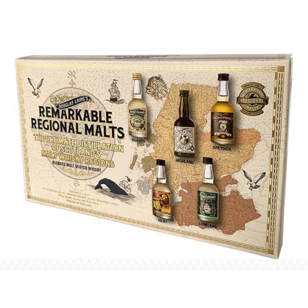 Douglas Laing's Remarkable Regional Whisky Miniature Gift Pack 5x50ml