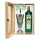 Fruko Schulz Green Absinth Πράσινο Αψέντι 70% alc. 500ml + Ποτήρι + Κουτάλι Σε Ξύλινο Κουτί