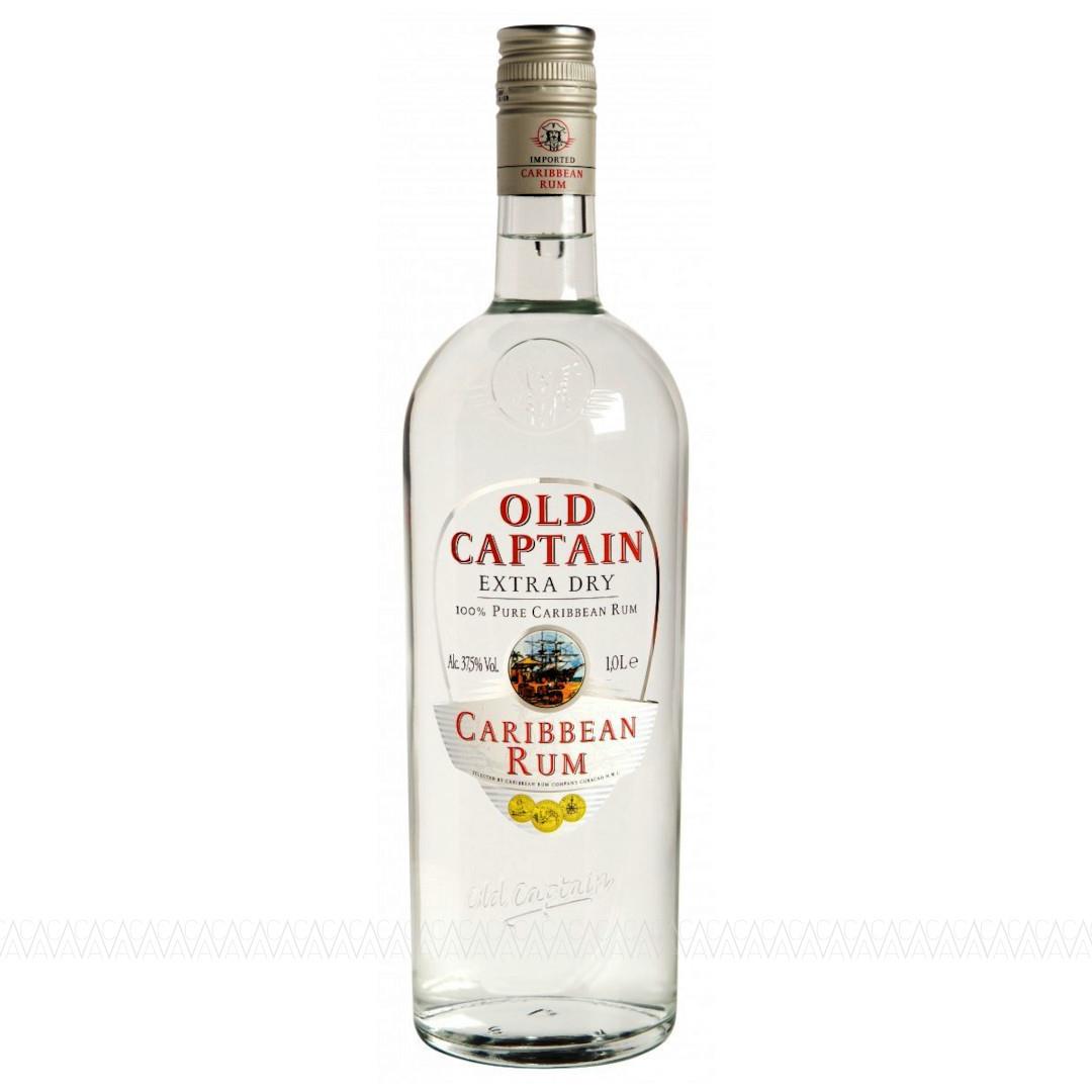 Old Captain Extra Dry White Rum 1 Λίτρο