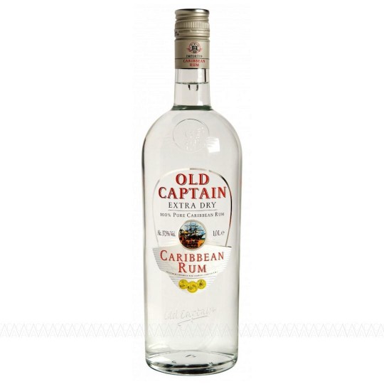 Old Captain Extra Dry White Rum 1 Λίτρο