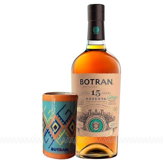 Botran Reserva 15 Solera Rum 700ml + Ceramic Vaso Artesanal