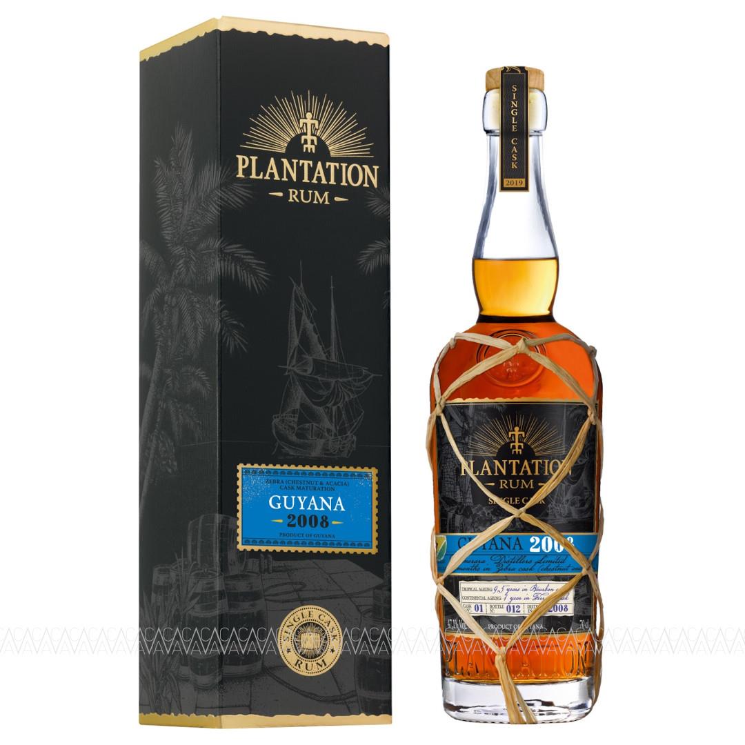 Plantation Single Cask Guyana 2008 Zebra Cask Finish Rum 47.1% alc. 700ml