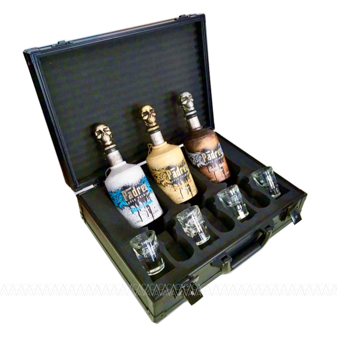 Padre Azul Tequila Luxury Selection Black Presentation Case 3x700ml