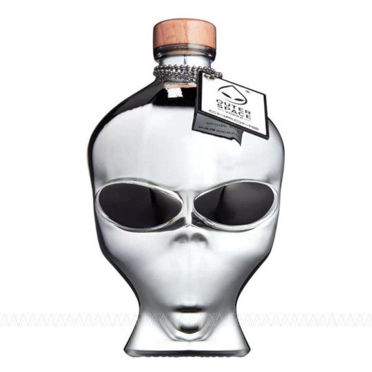 Outer Space Alien Head Chrome Edition Vodka 700ml