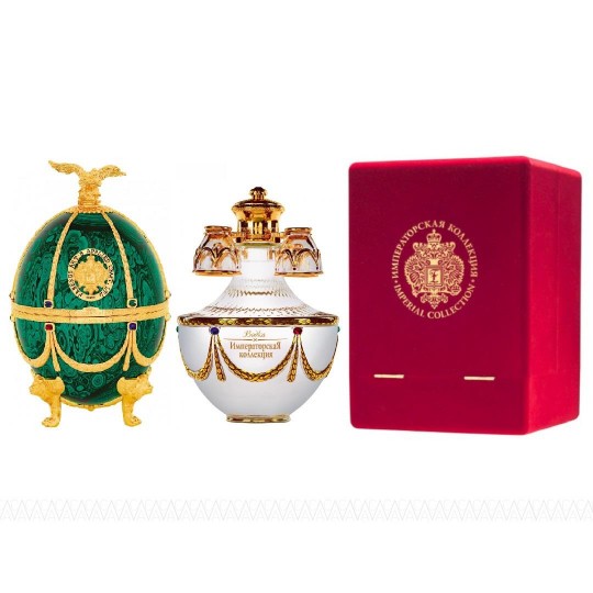Ladoga Imperial Collection Super Premium Vodka 700ml in Emerald Faberge Egg