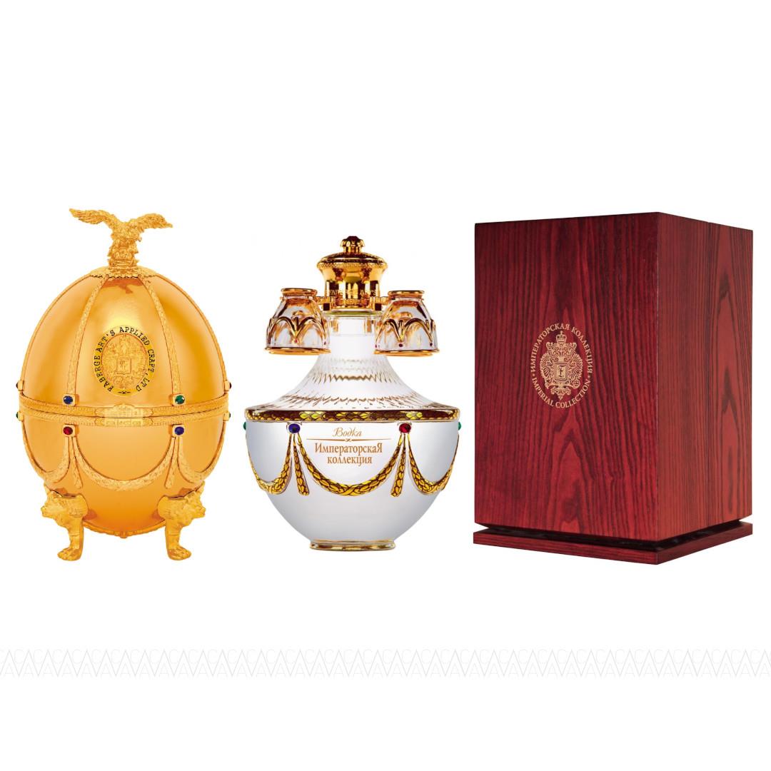 Ladoga Imperial Collection Super Premium Vodka 700ml in Golden Faberge Egg