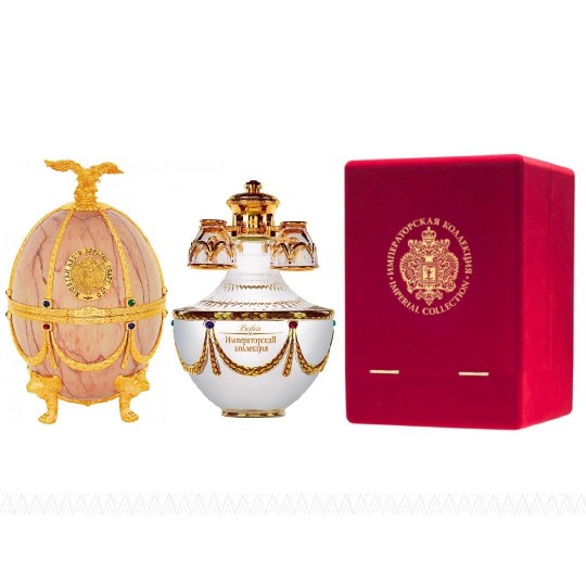 Ladoga Imperial Collection Super Premium Vodka 700ml in Onyx Faberge Egg