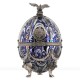 Ladoga Imperial Collection Super Premium Vodka 700ml in Silver With Blue Flowers Faberge Egg