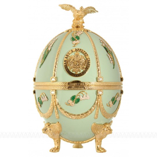 Ladoga Imperial Collection Super Premium Vodka 700ml in Light Green With Lilyard Faberge Egg