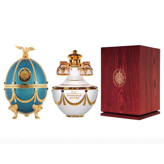 Ladoga Imperial Collection Super Premium Vodka 700ml in Turquoise Faberge Egg