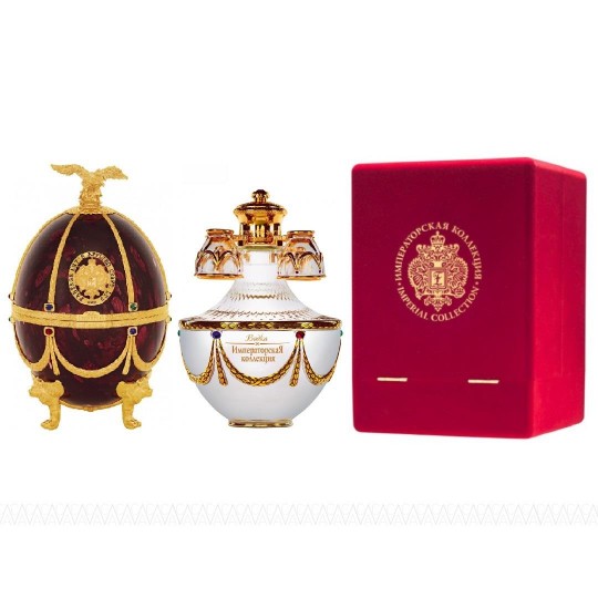 Ladoga Imperial Collection Super Premium Vodka 700ml in Ruby Faberge Egg