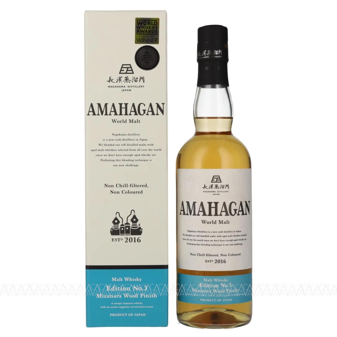 Amahagan Edition No.3 Mizunara Wood Finish World Malt Whisky 47% 700ml