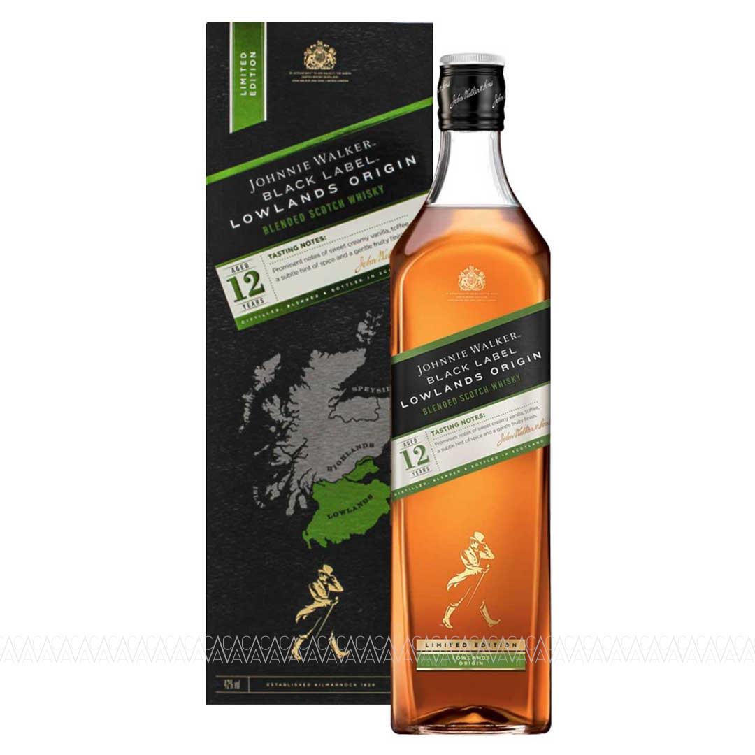 Johnnie Walker Black Label Lowlands Origin 12 YO Blended Malt Scotch Whisky Limited Edition 1 Λίτρο