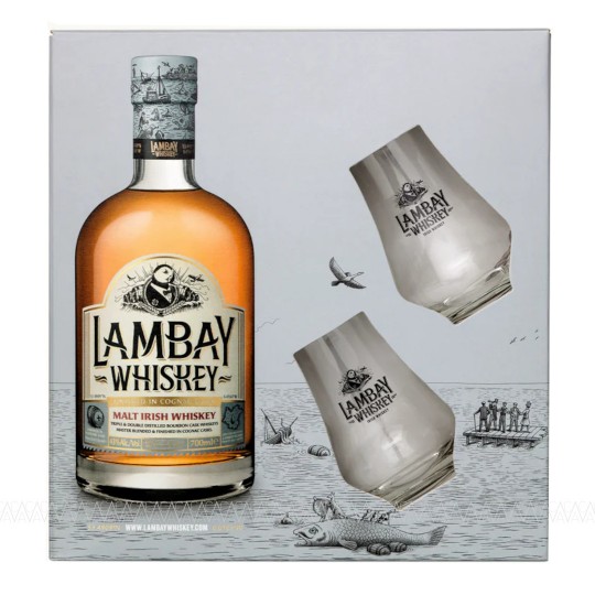 Lambay Malt Irish Whiskey + 2 Ποτήρια