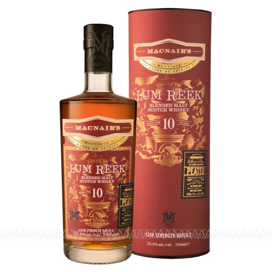 MacNair's Lum Reek 10 YO Batch #2 Cask Strength Peated Blended Malt Scotch Whisky 55,8% 700ml