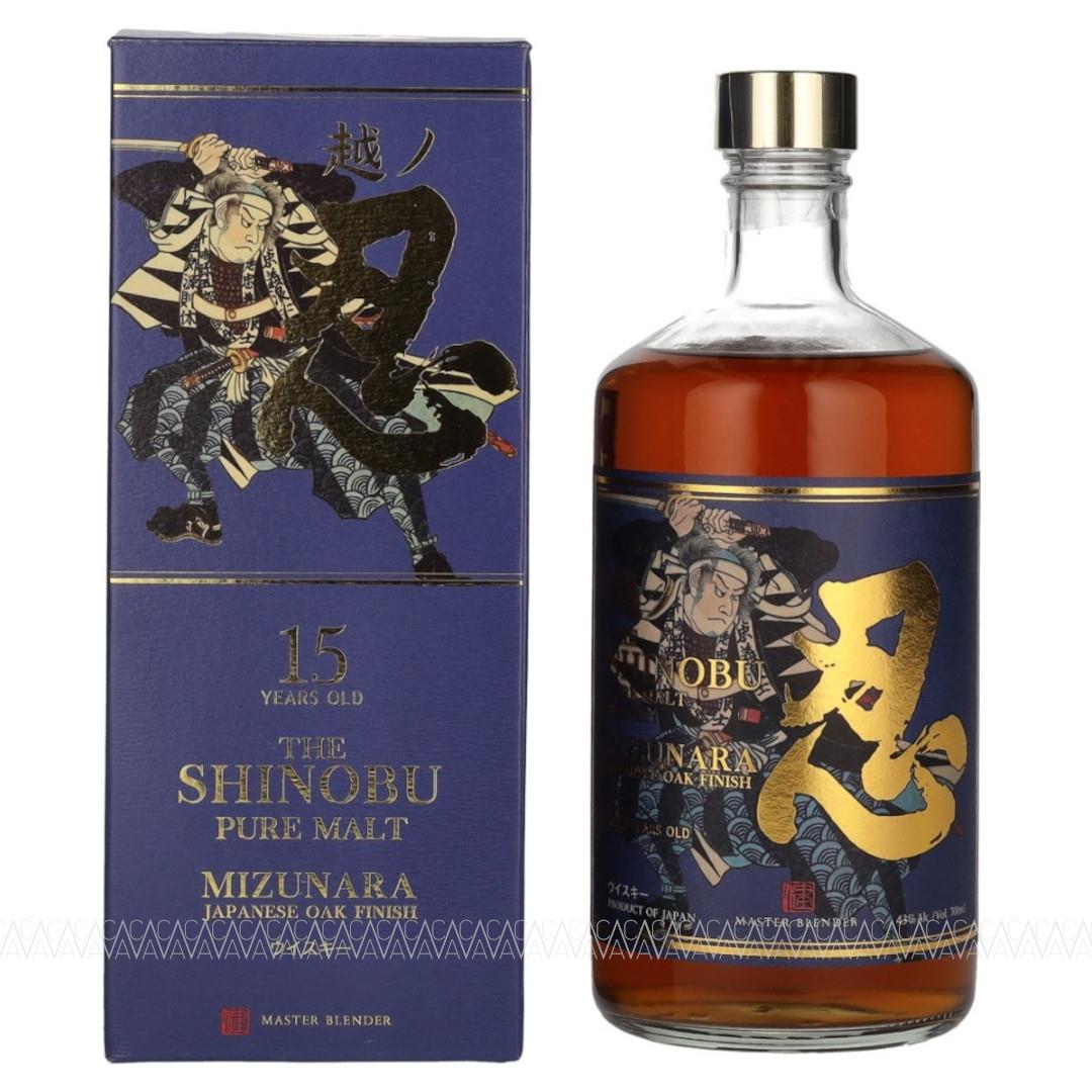 Shinobu 15 Years Old Pure Malt Mizunara Oak Finish Japanese Whisky 700ml