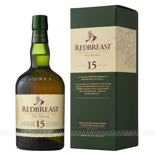 Redbreast 15 Years Old Single Pot Still Irish Whiskey 700ml