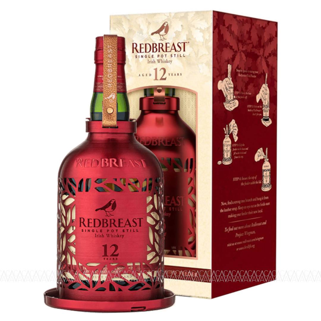 Redbreast 12 Years Old Single Pot Still Irish Whiskey 700ml + Red Bird Feeder