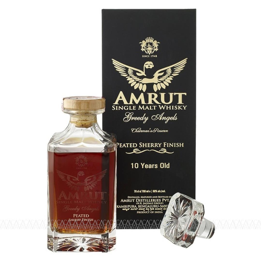 Amrut Greedy Angels 10 Years Old Peated Sherry Finish Single Malt Indian Whisky 700ml